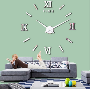 Moda FAI <span class=keywords><strong>DA</strong></span> TE In Argento Acrilico sticker designer sveglia orologio <span class=keywords><strong>da</strong></span> parete - Product Image 2
