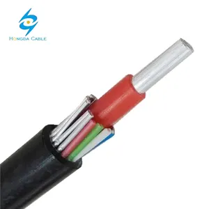 الاتصالات كابل فردي متحد المركز 16mm2 10mm2 0.6/1kv Aerail الألومنيوم مع النحاس Xlpe PVC العلوية 1 النواة منخفضة الجهد Al/xlpe/pvc