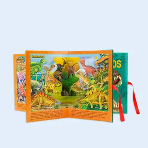 Bible story book of 3D Casebound Laser Cutting Dinosaur Pop Up Book Printing