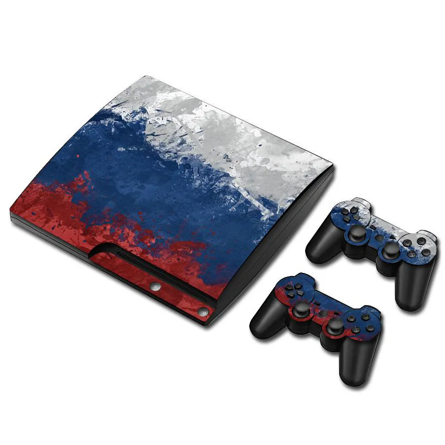 Skin Sticker Cover for Play Station 3 for PS3 Slim and 2 Controller Sticker Skins
