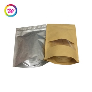 Tailles variées Stand up Front Window Craft Paper Packing Pouch Zipper Top - Product Image 6