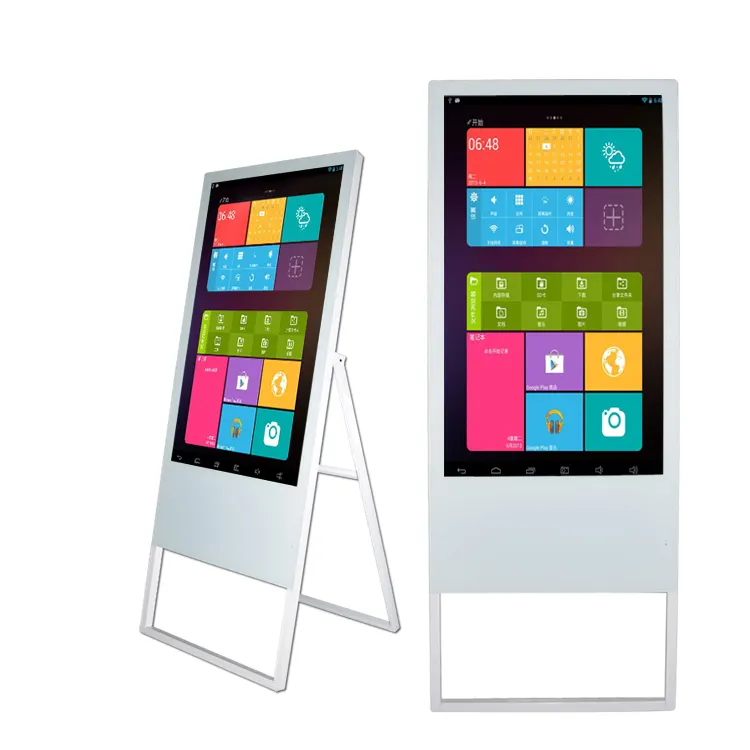 49 inch Floor stand portable kiosk totem media advertising display player lcd digital signage