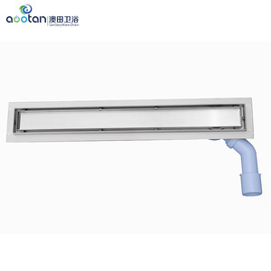 Drain linéaire de sol <span class=keywords><strong>pour</strong></span> <span class=keywords><strong>douche</strong></span> en acier inoxydable 304, OEM ODM, poli ou brossé, avec grille de sol en <span class=keywords><strong>plastique</strong></span>, CE ISO 9001, divers modèles - Product Image 5