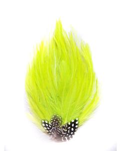 Haute Qualité Bandeaux Artisanat Décoratif Naturel 5x7.5 Pouces Jaune <span class=keywords><strong>Blaireau</strong></span> Hackle Plumes Pour Femme - Product Image 5