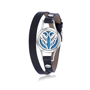 Encanto de cuero brazalete de <span class=keywords><strong>amor</strong></span> difusor de aceite esencial <span class=keywords><strong>Perfume</strong></span> medallón pulsera - Product Image 3