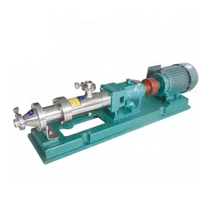 hydraulic horizontal lotion bitumen heat stator eccentric screw pump with hopper for molasses