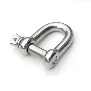 Japan type stainless steel rigging hardware D shape shackle with screw collar pin