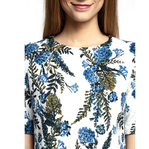 Las mujeres de manga corta maxi <span class=keywords><strong>blanco</strong></span> casual de moda recta estilos <span class=keywords><strong>vestido</strong></span> - Product Image 3
