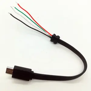 custom flexible flat otg micro usb cable with strain relief