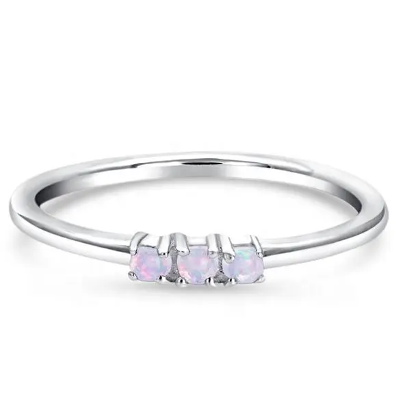 Di alta Qualità fuoco bianco di forma ovale opal 18 k oro bianco 925 sterling gioielli in argento opale anello di fidanzamento