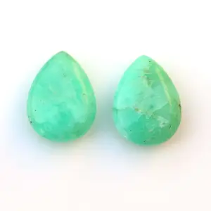 12x16mm migliore qualità naturale crema verde crisoprase gemma liscia forma di pera Briolette calibrate pietre preziose creazione di gioielli