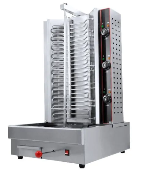 Commercial Adjustable Stainless Steel Electric Shawarma Broiler Grill Machine Vertical Kebab Middle East Rotisserie Equipment