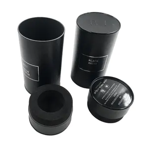 Ống Xi Lanh Bao Bì Hộp Giấy Màu Đen Bao Bì Hộp Nước Hoa Bao Bì Sang Trọng - Product Image 2