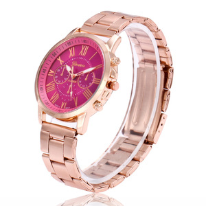 <span class=keywords><strong>Geneva</strong></span> นาฬิกาควอทซ์สุดหรูสำหรับผู้หญิงผู้ชาย,นาฬิกาข้อมือสายสแตนเลสคลาสสิกนาฬิกาข้อมือใส่ได้ทั้งผู้ชายและผู้หญิง (KWT2123) - Product Image 6