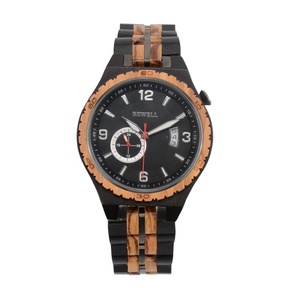 Montre-bracelet en bois mécanique automatique de luxe BEWELL avec chronographe logo personnalisé mouvement japonais-dernier cadran professionnel pour hommes - Product Image 6