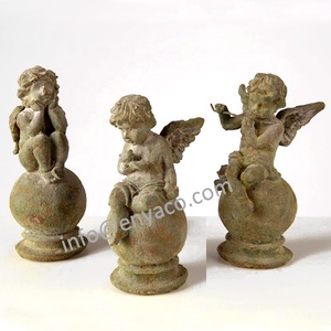 빈티지 뒤뜰 초라한 세련된 홈 Garten 장식 골동품 천사 Cherub 동상 조각 장식 야외 및 정원 - Product Image 3