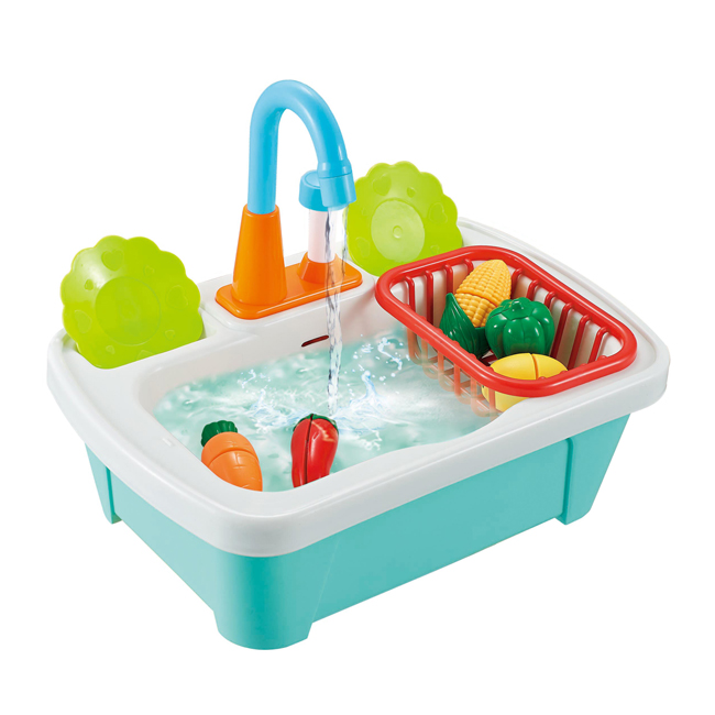 Juego De Fregadero Eléctrico Con Juguetes De Cocina Y Pesca Magnética – Incluye Rana, Caña, Frutas, Verduras Y Accesorios, Regalo Educativo Para Niños De 3 A 8 Años