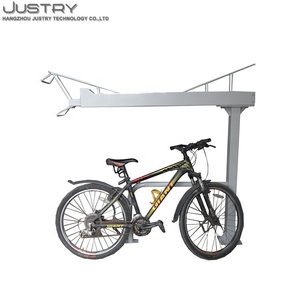 Hai lớp xe đạp giá Stackable chu kỳ dọc xe đạp lưu trữ đứng cho bãi đậu xe giá - Product Image 2