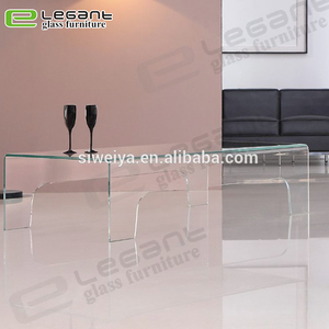Double Peinture Verte <span class=keywords><strong>Table</strong></span> Basse En Verre Courbé - Product Image 2