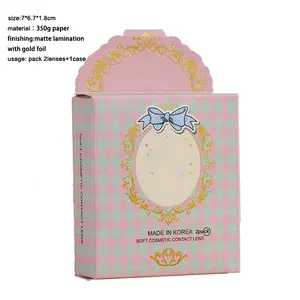 fashional design printed eye contact lens box with blister packaging