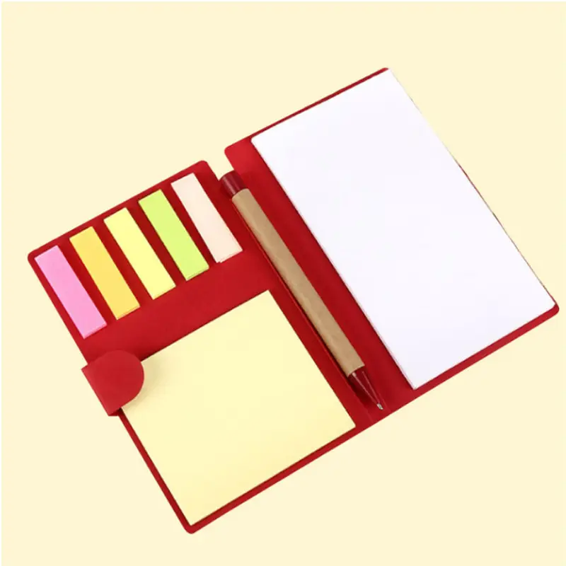 Promo custom Good Quality Craft Paper Notebook Notepad Sticky Note b5 notepad with pen