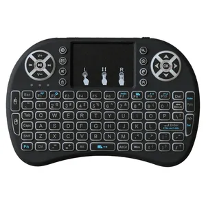 Fabriek Goedkoopste Model Draadloze toetsenbord i8 Mini Toetsenbord Backlight 3 Kleuren met Toetsenbord Meerdere Taal