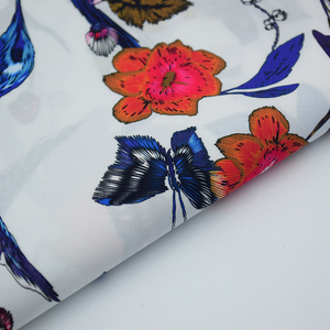 Skygen 100% coton biologique plaine armure souple personnalisée fleur oiseau <span class=keywords><strong>papillon</strong></span> imprimé tapisserie d'ameublement tissu - Product Image 3