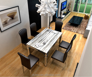 Muebles de comedor moderno fuerte mármol natural mesa de comedor con 6 sillas - Product Image 4