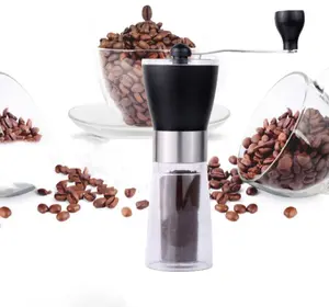 高品质塑料手动咖啡研磨机/可调陶瓷毛刺手动咖啡研磨机