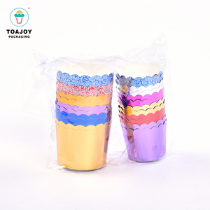 Productos horneados rectangular estampado <span class=keywords><strong>Magdalena</strong></span> envolturas de papel personalizado de casos - Product Image 5