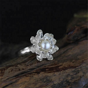 Anello Lotus Fun Nuovo Modello <span class=keywords><strong>Fiore</strong></span> <span class=keywords><strong>di</strong></span> <span class=keywords><strong>Loto</strong></span> Argentato Placcato Oro - Product Image 3