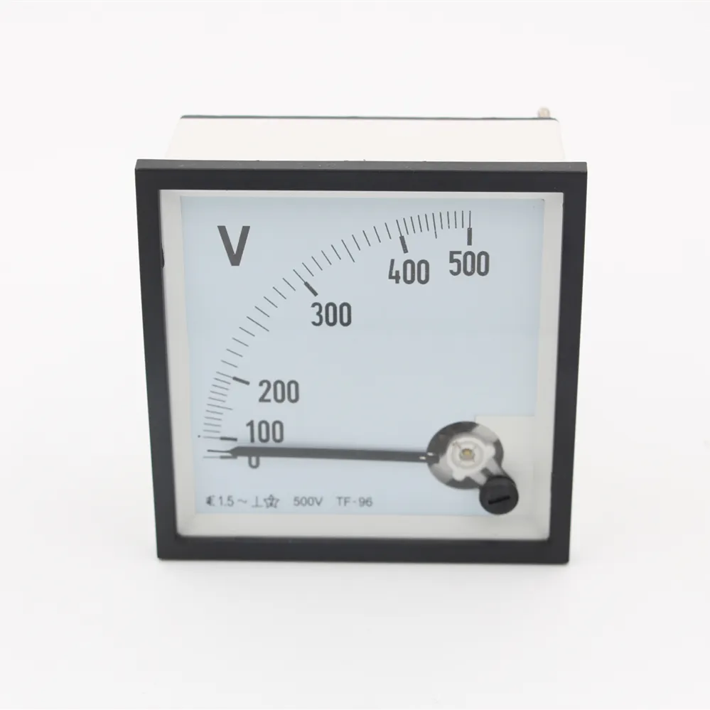 Voltmeter 96*96Mm Ac 500V dan Voltmeter Dudukan Panel, 96*96Mm dengan Pengukur Ac 0 500V Panel Analog