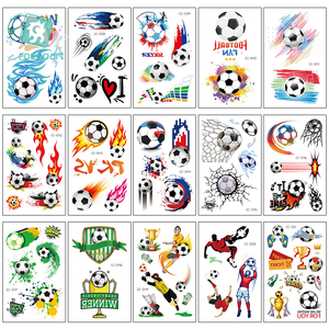 Tatuaggio impermeabile tatuaggio temporaneo adesivi squadra di calcio falso tatuaggio cartone animato per bambini Body Art sacchetto sigillato o personalizzato - Product Image 3