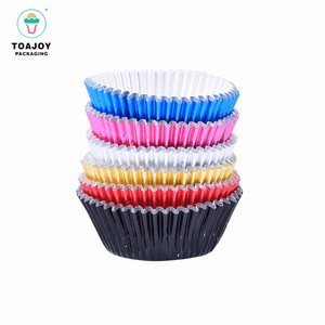 De mini <span class=keywords><strong>cupcake</strong></span> de camisas 30mm base de color rosa pastel hornear y herramientas de decoración - Product Image 6
