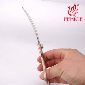 Fenice oro rosa tensión tornillo curva <span class=keywords><strong>de</strong></span> aseo <span class=keywords><strong>de</strong></span> <span class=keywords><strong>mascotas</strong></span> tijeras perro salón - Product Image 6