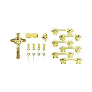 Set di maniglie per cofanetto funebre H9002 in materiale plastico e colore oro