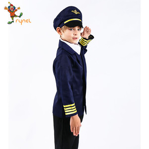 Costume de pilote professionnel <span class=keywords><strong>pour</strong></span> enfants, garçons, <span class=keywords><strong>Halloween</strong></span>, jeu de rôle, avec pantalon et haut - Product Image 3