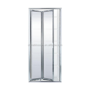 Ahorro de espacio alcoba hacia bi fold bi-fold Cartera de puertas de ducha de vidrio - Product Image 1