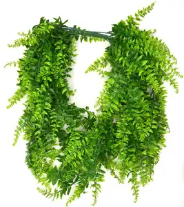 2 pcs Kunstplanten Wijnstokken Varens Perzische Rotan Faux Opknoping Plant Faux Opknoping Boston Fern Bloemen Wijnstok Outdoor