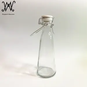 16 oz 500 ml cône forme balançoire en céramique bouteille en verre pour le brassage à la maison avec facile à ouvrir fermer joints