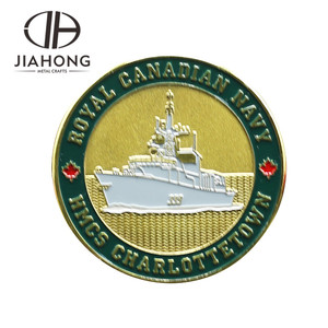 Haute qualité souvenir utilisé <span class=keywords><strong>marine</strong></span> royale <span class=keywords><strong>canadienne</strong></span> plaqué or pièce de monnaie en métal - Product Image 2