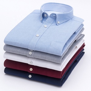 Camicia da uomo personalizzata, elegante, traspirante, in cotone, a maniche lunghe, con colletto a quadri. - Product Image 2