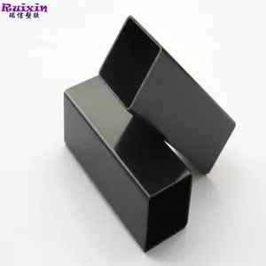 Black hard ABS square tube rectangle customized pipe