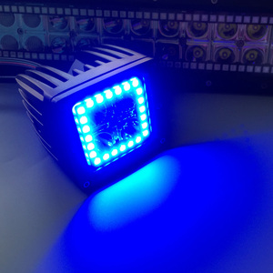 C <span class=keywords><strong>REE</strong></span> LED 12W cambio de color LED pods luz cuadrada Offroad pod cubic Angel Eye halo Kit - Product Image 4