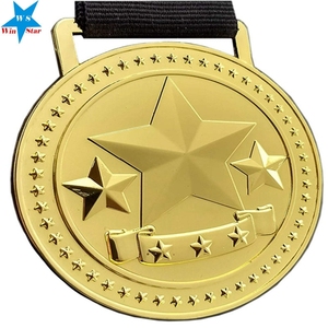 China fabricación precio barato maratón medalla de deporte <span class=keywords><strong>estrella</strong></span> de cinco puntas de Metal medallas - Product Image 1