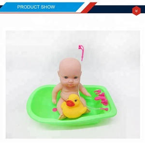 <span class=keywords><strong>Baignoire</strong></span> sûr vinyle petit en plastique bébé poupée <span class=keywords><strong>avec</strong></span> belle canard - Product Image 3