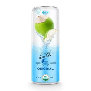 100% Pure Natural Tropical Coconut Water 330ml Canned Soft Drink for Adults and Children Made in Vietnam by Rita Manufacturer - Product Image 5