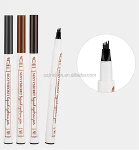 Lulaa — stylo à sourcils sexy et secret, en liquide, noir, 4 couleurs, à 4 têtes, rehausseur de sourcils étanche