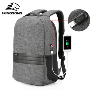 Universidad los hombres bolsas impermeable computadora portátil mochila con cargador Usb mochila Mochil - Product Image 6