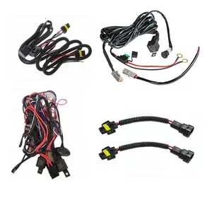 wholesale factory custom auto h4 hid double single relay light wire harness factory loom